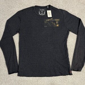 GUESS Men's Charcoal Long Sleeve knit shirt. Size XXL.